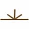 Ekena Millwork Saratoga Timber Gable Bracket, Western Red Cedar, 108"W x 54"H x 1 1/2"D x 5 1/2"F, 12/12 Pitch GBW108X54X0206SAR00SWR - alternate 4